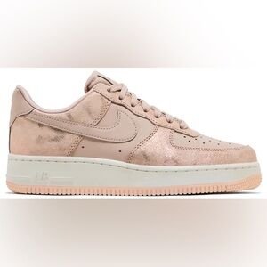 Nike Air Force 1 rose gold shimmer size 7